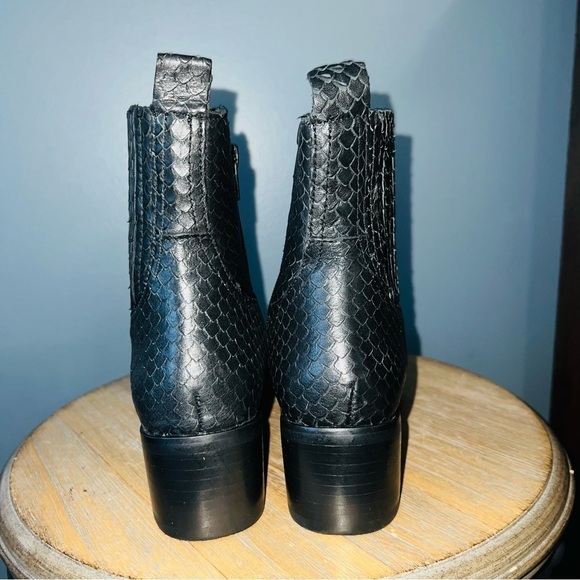 Steven Black Snakeskin Booties - Picture 6 of 10